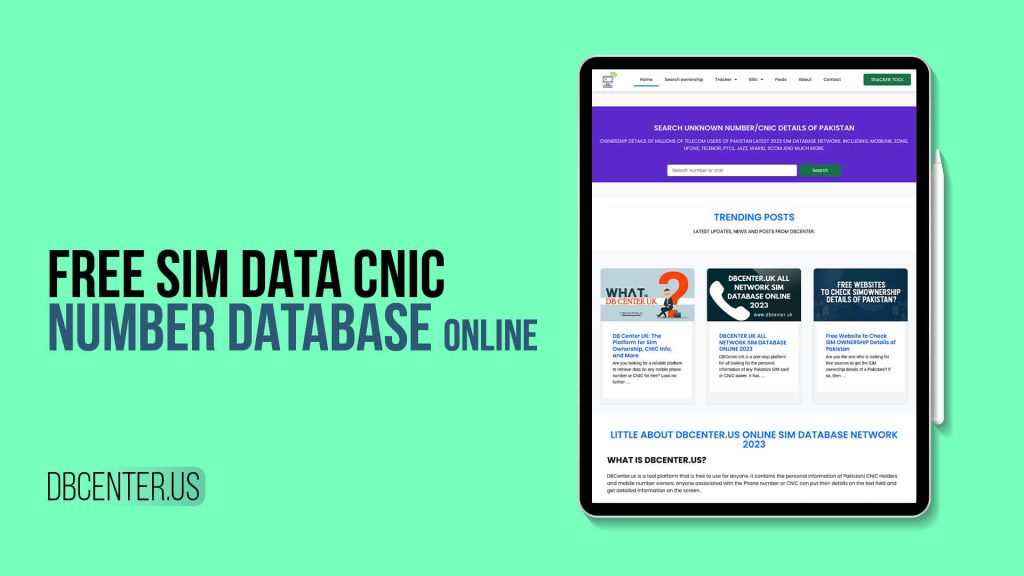 Free SIM Data CNIC Number Database Online