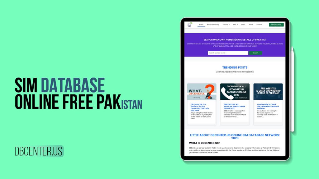 SIM Database Online Free Pakistan