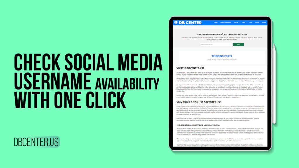 Check Social Media Username Availability with One Click