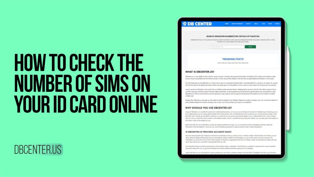How to Check the Number of SIMs on Your ID Card Online