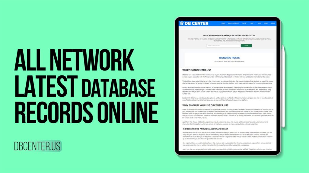 All Network Latest Database Records Online