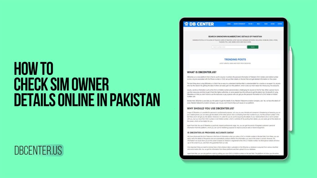 How to Check SIM Owner Details Online in Pakistan