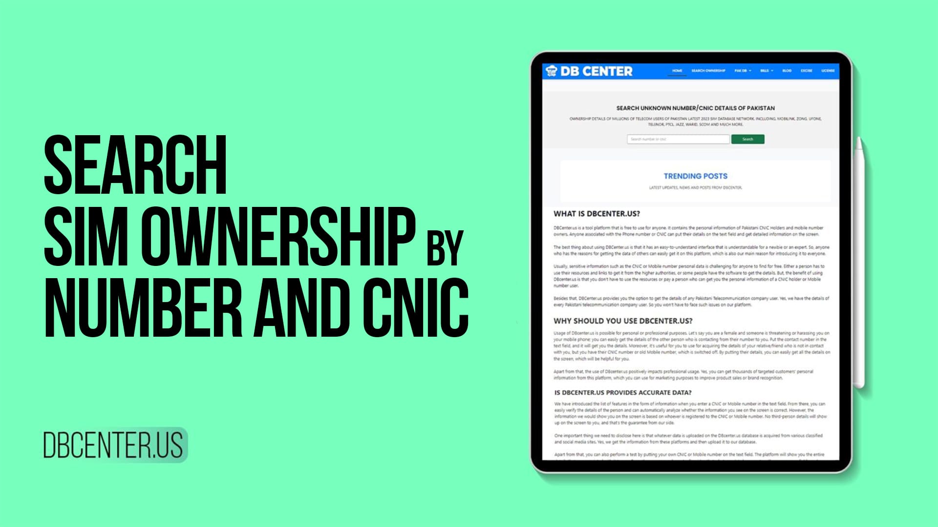 Search SIM Ownership By Number and CNIC