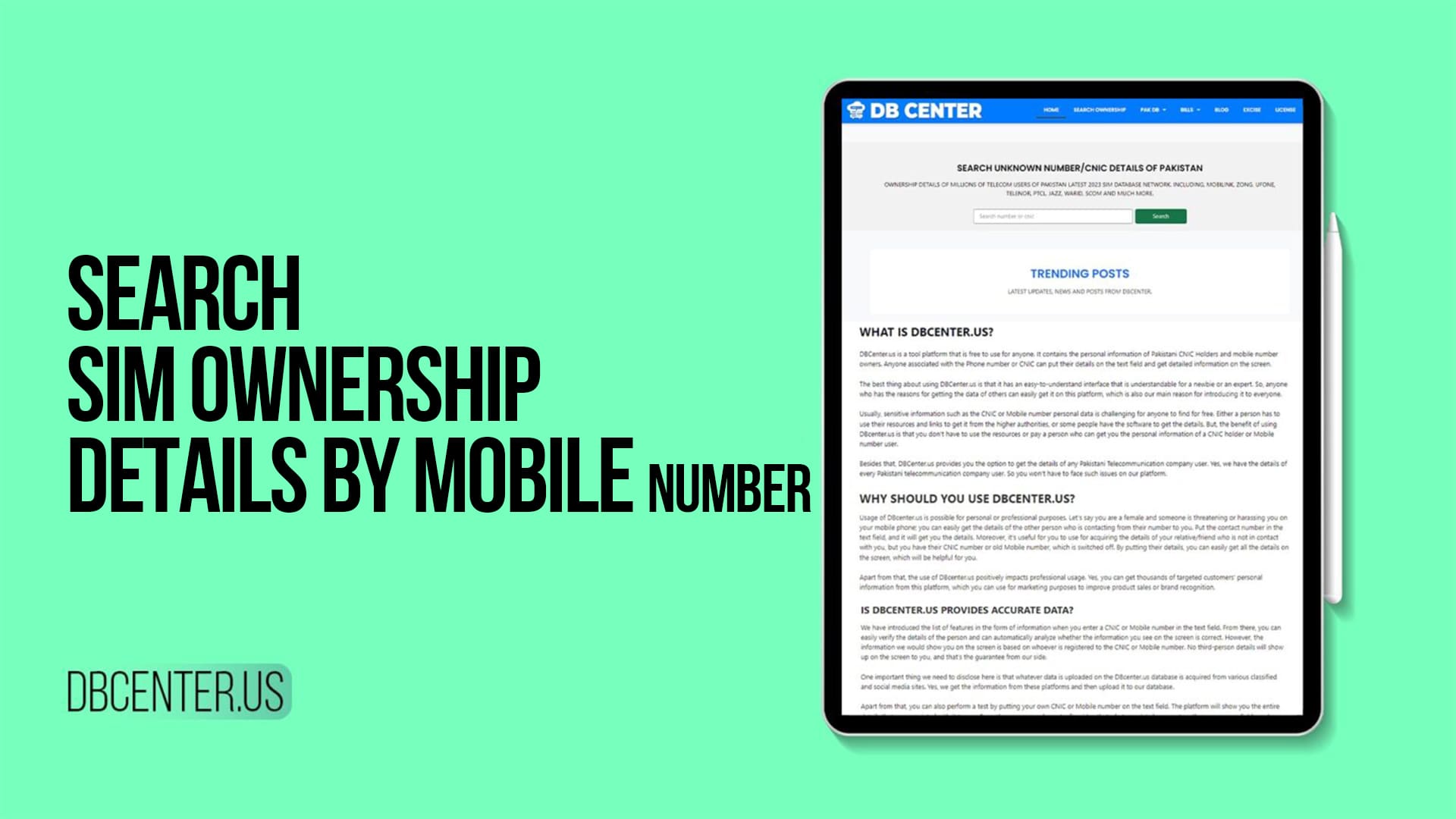 Search SIM Ownership Details by Mobile Number