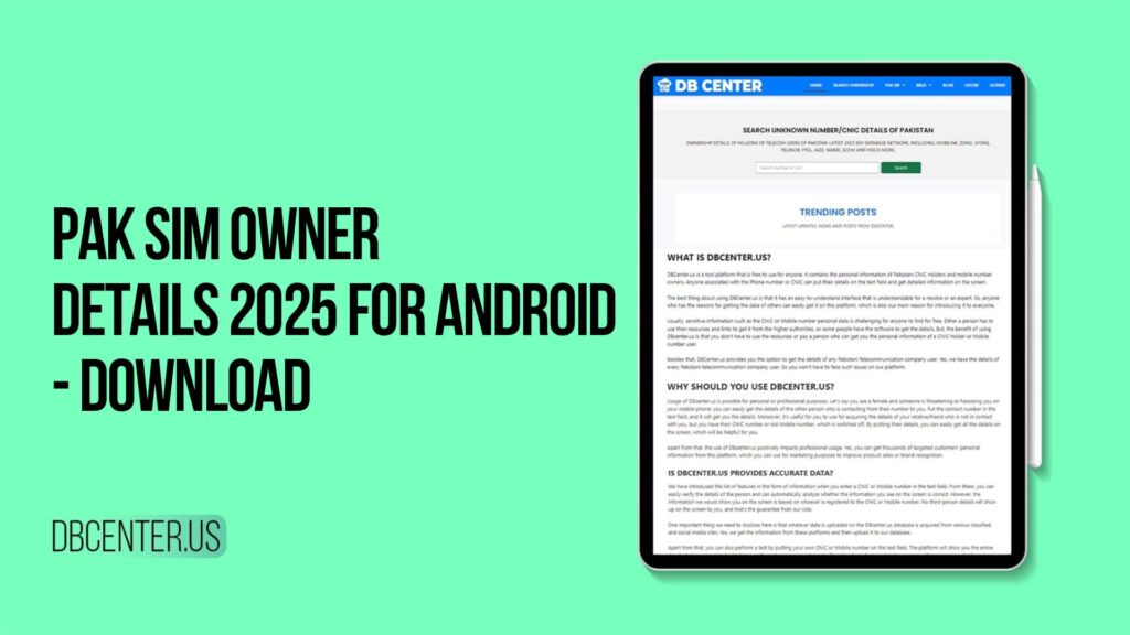 Pak SIM Owner Details 2025 for Android - Download