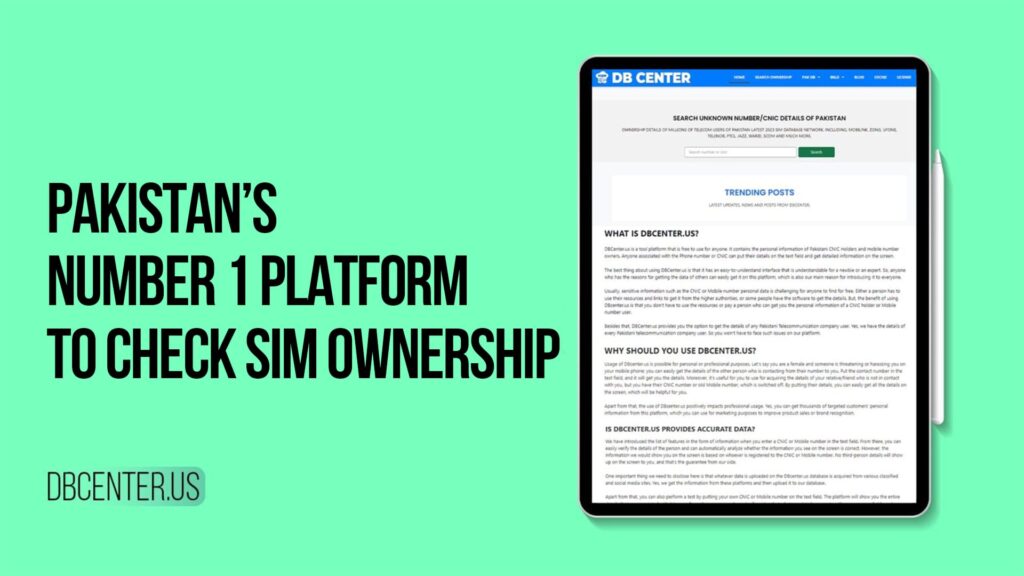 Pakistan’s Number 1 Platform to Check SIM Ownership