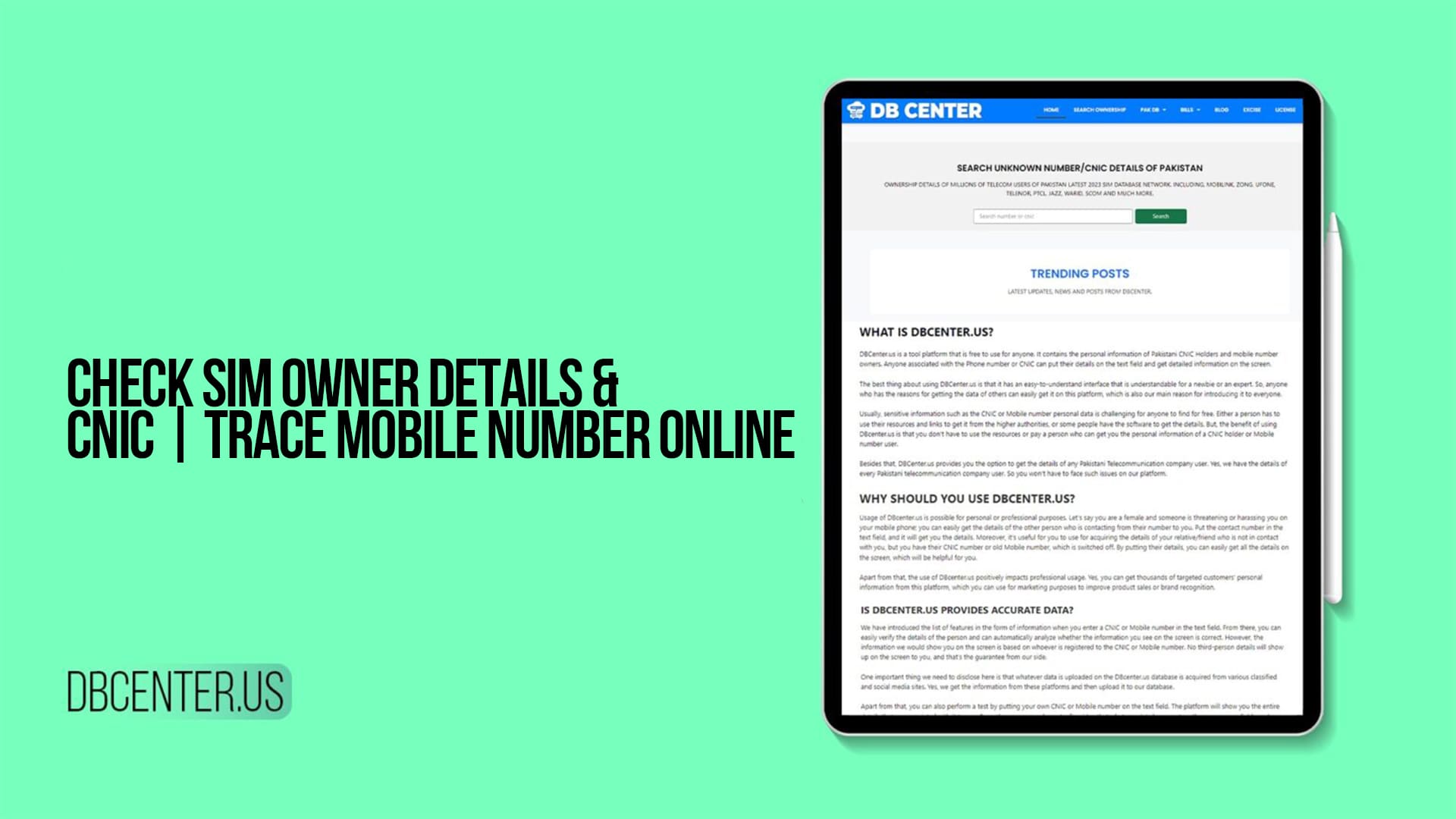Check SIM Owner Details & CNIC | Trace Mobile Number Online