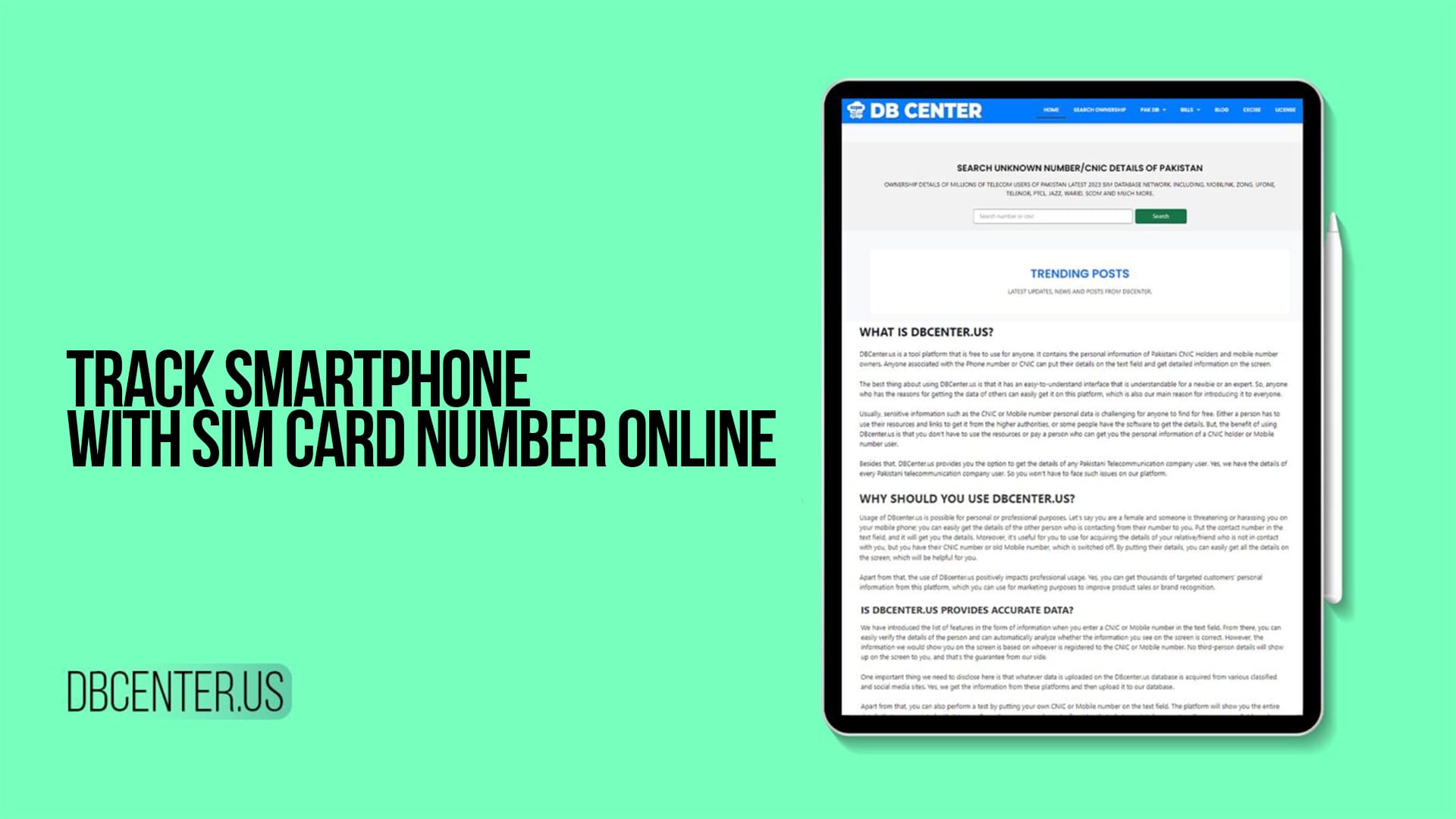 Track Smartphone with SIM Card Number Online
