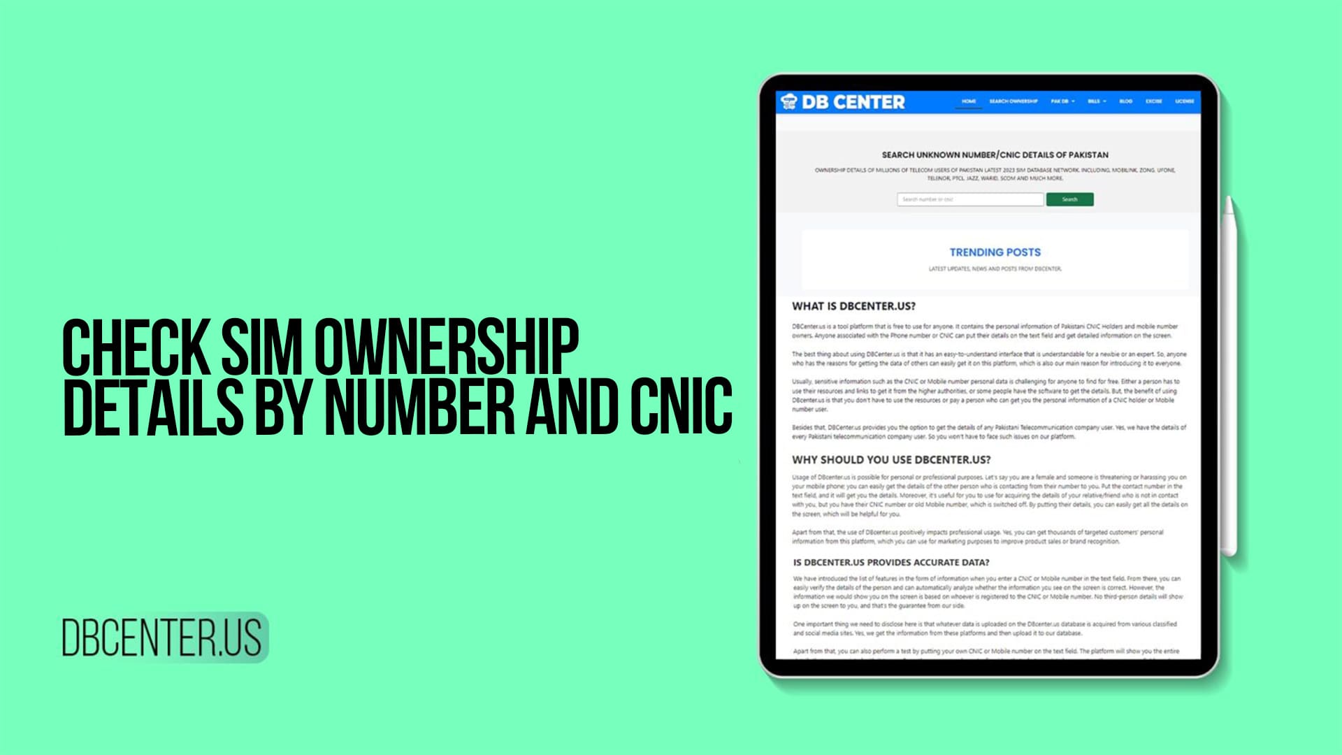 Check SIM Ownership Details by Number and CNIC