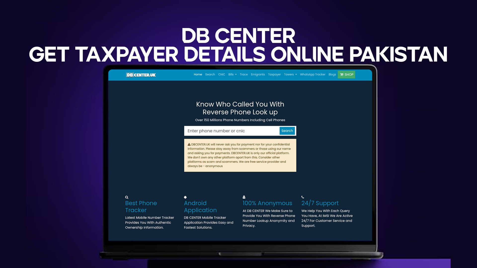 DB Center - Get Taxpayer details Online Pakistan