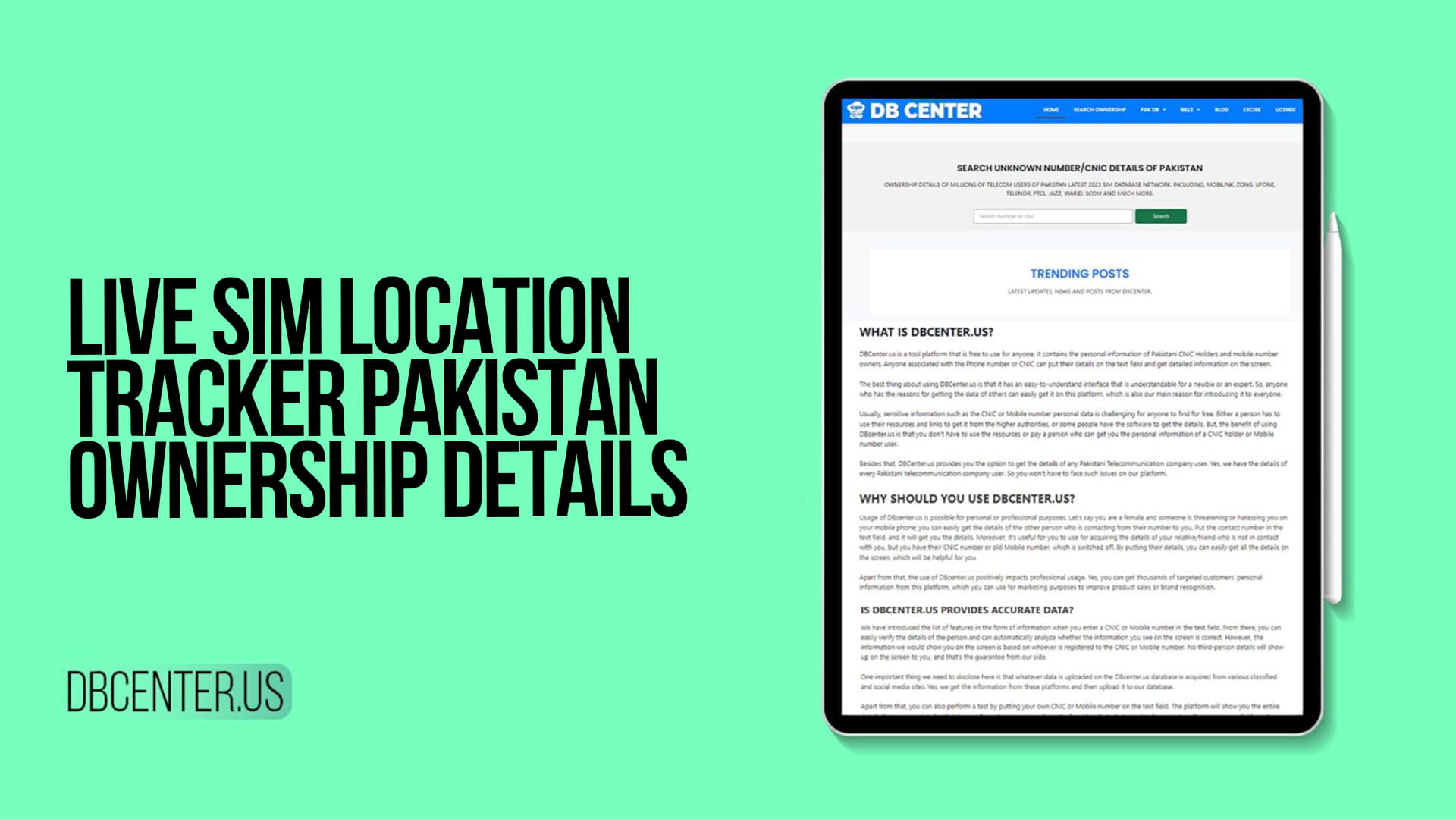 Live SIM Location Tracker Pakistan – Ownership Details