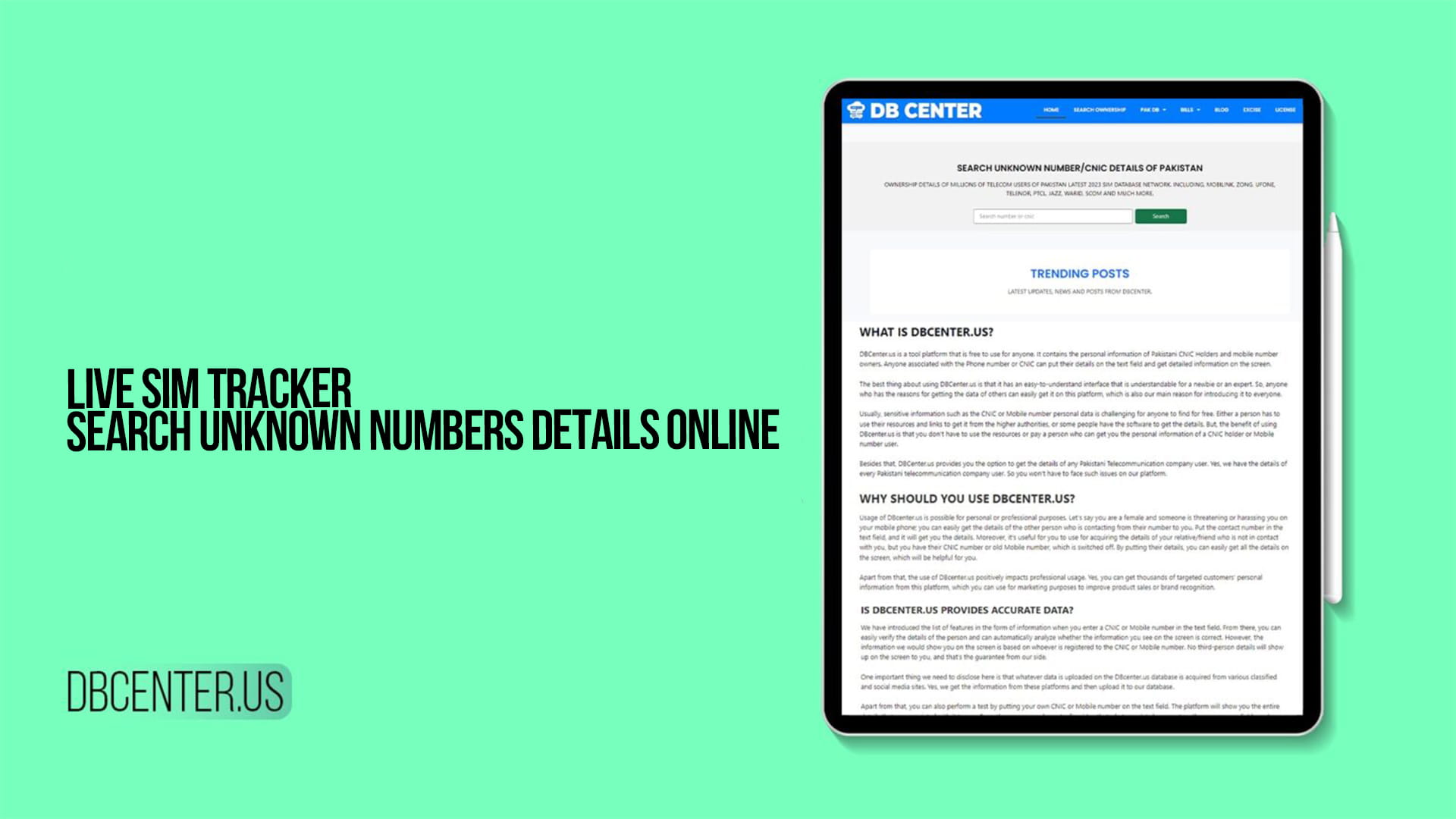 Live SIM Tracker - Search Unknown Numbers Details Online